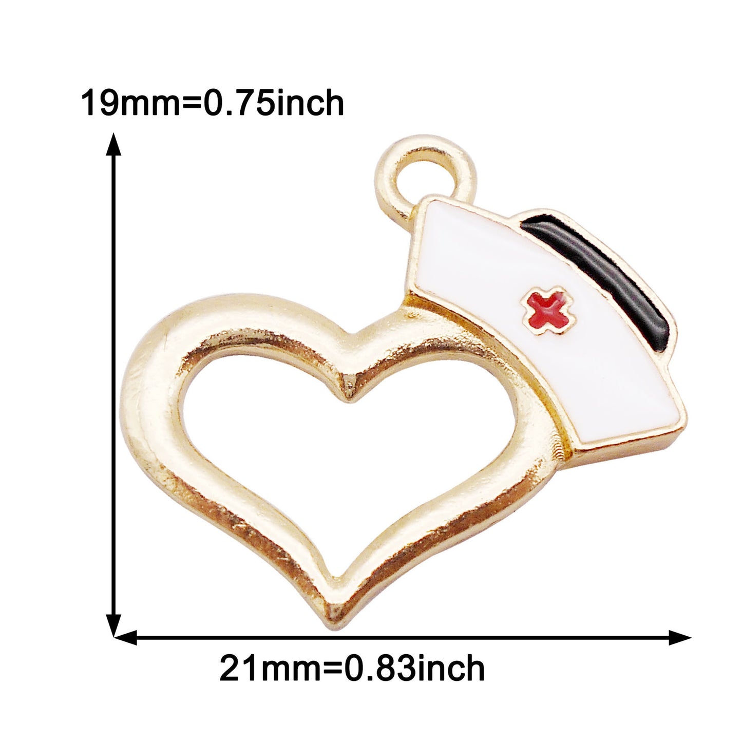 12pcs Quality Plated Doctor Career Series Charm Alloy Stethoscope Thermometer Design Enamel Pendant DIY Jewelry Making Accessory Key Chain Crafts Decor