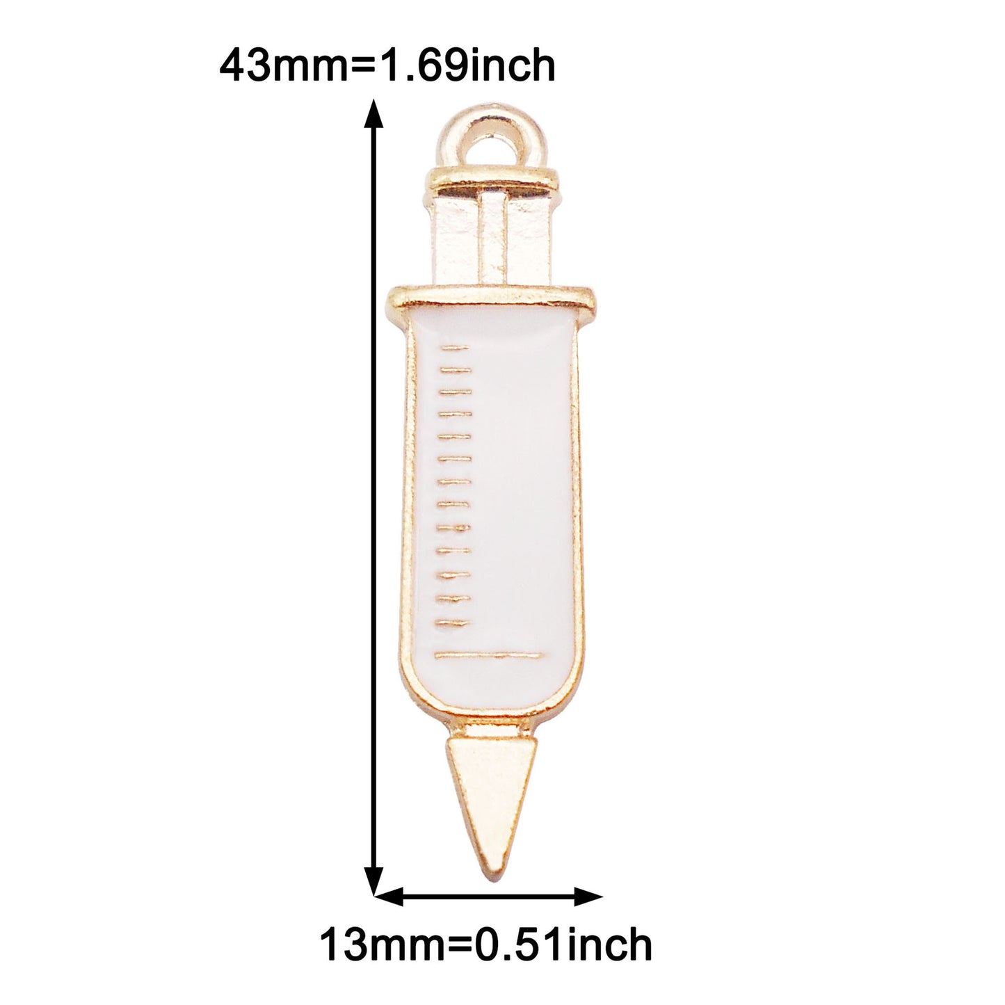12pcs Quality Plated Doctor Career Series Charm Alloy Stethoscope Thermometer Design Enamel Pendant DIY Jewelry Making Accessory Key Chain Crafts Decor