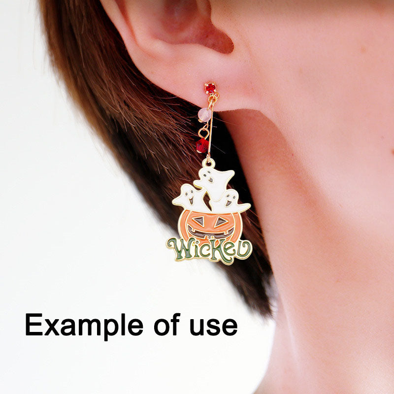 6pcs Enamel Charms Wicked Pumpkin Jack Lantern Halloween 29x22mm Alloy Jewelry Pendant for Necklace Bracelet Earrings Making