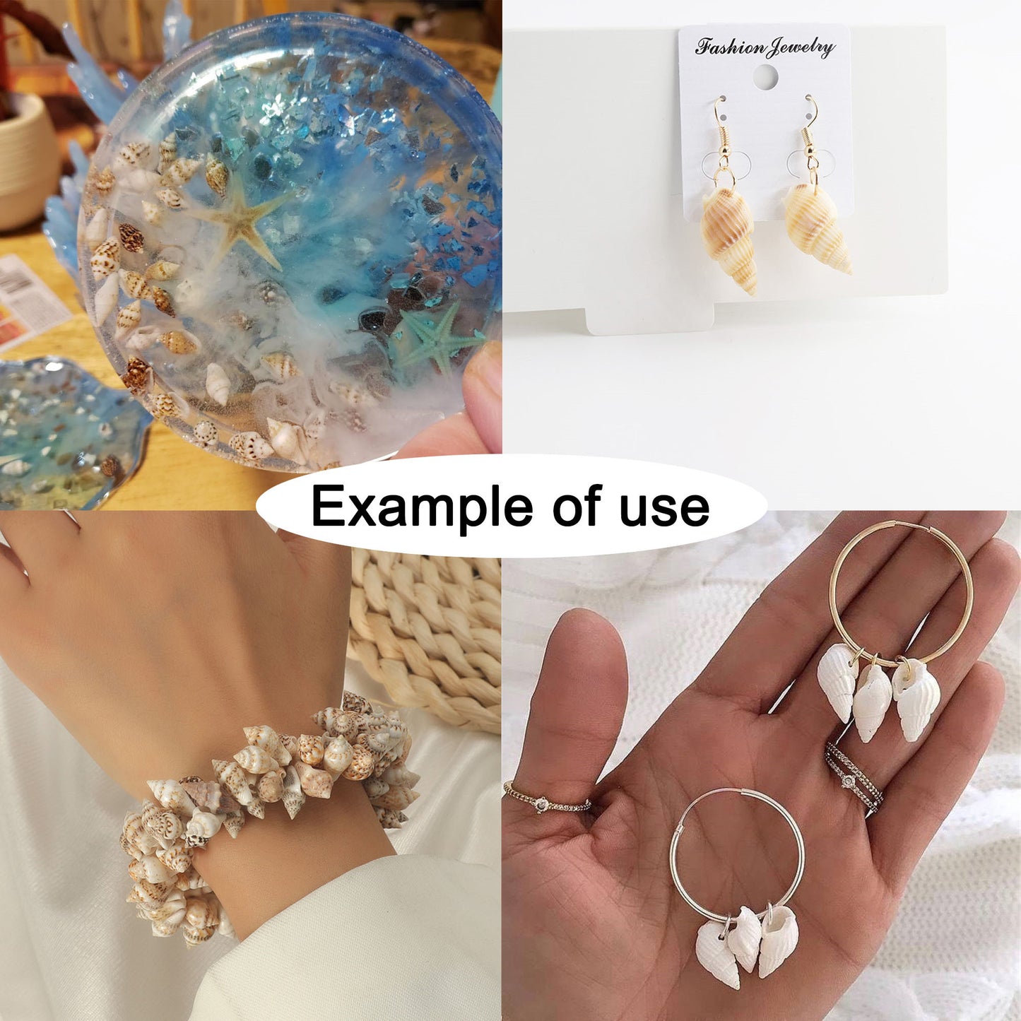 200Pcs Conch Shell Natural Spiral Shell Bead Mixed 8-23mm Beach Sea Shell DIY Fish Tank Home Decoration Bracelet Necklace Anklet Making Accessories