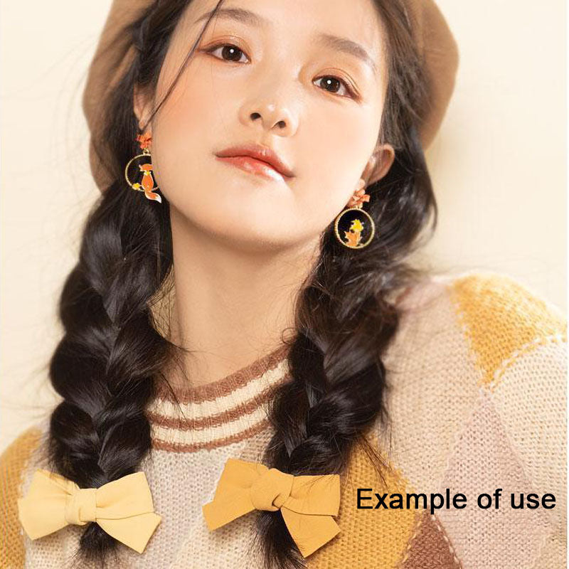 4Pcs Alloy Round Frame Cat Fox Charm Enamel Maple Pendant Girl Riding Flying Broom Design DIY Jewelry Making Accessory Crafts Phone Chain Key Chain Decor