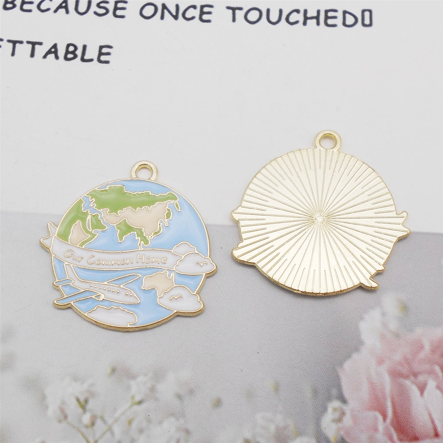 Enamel Space Astronaut Charm Planet Moon Landing Design Alloy Pendant DIY Making Accessory Jewelry Necklace Bracelet Decor