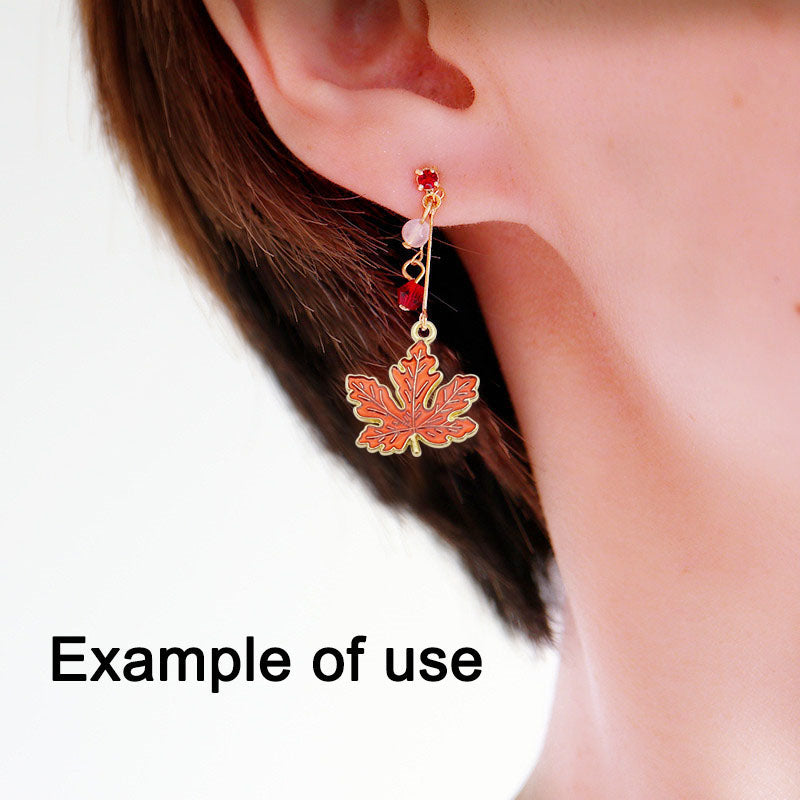 10Pcs 20x21mm Enamel Maple Leaf Charm Alloy DIY Jewelry Pendant Accessory Crafts Phone Chain Key Ring Decor Supplies