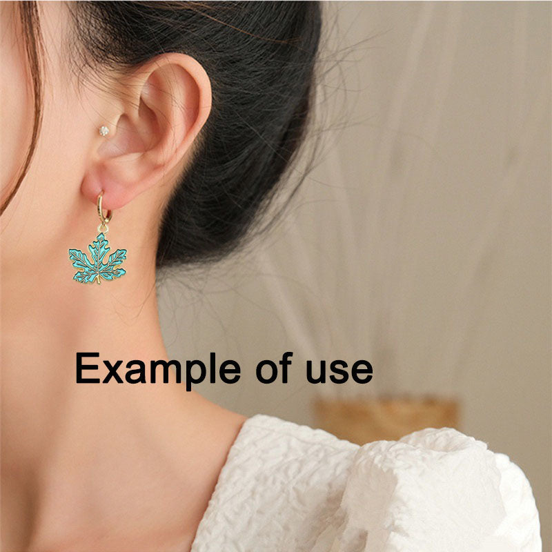 12Pcs Mixed Alloy Plant Leaf Charm Enamel Maple Leaf Pendant for DIY Necklace Bracelet Earrings Jewelry Making Crafts Phone Chain Decor