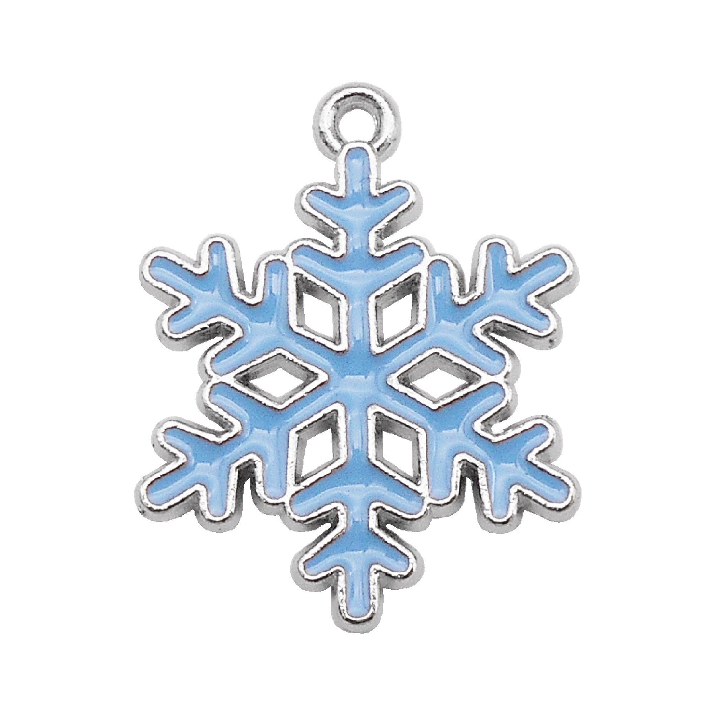 8Pcs Quality Plated Christmas Snowflake Charm Pendant Metal Material Jewelry Accessories for Necklace Bracelet Earrings Making DIY Craft Decor 19x24mm
