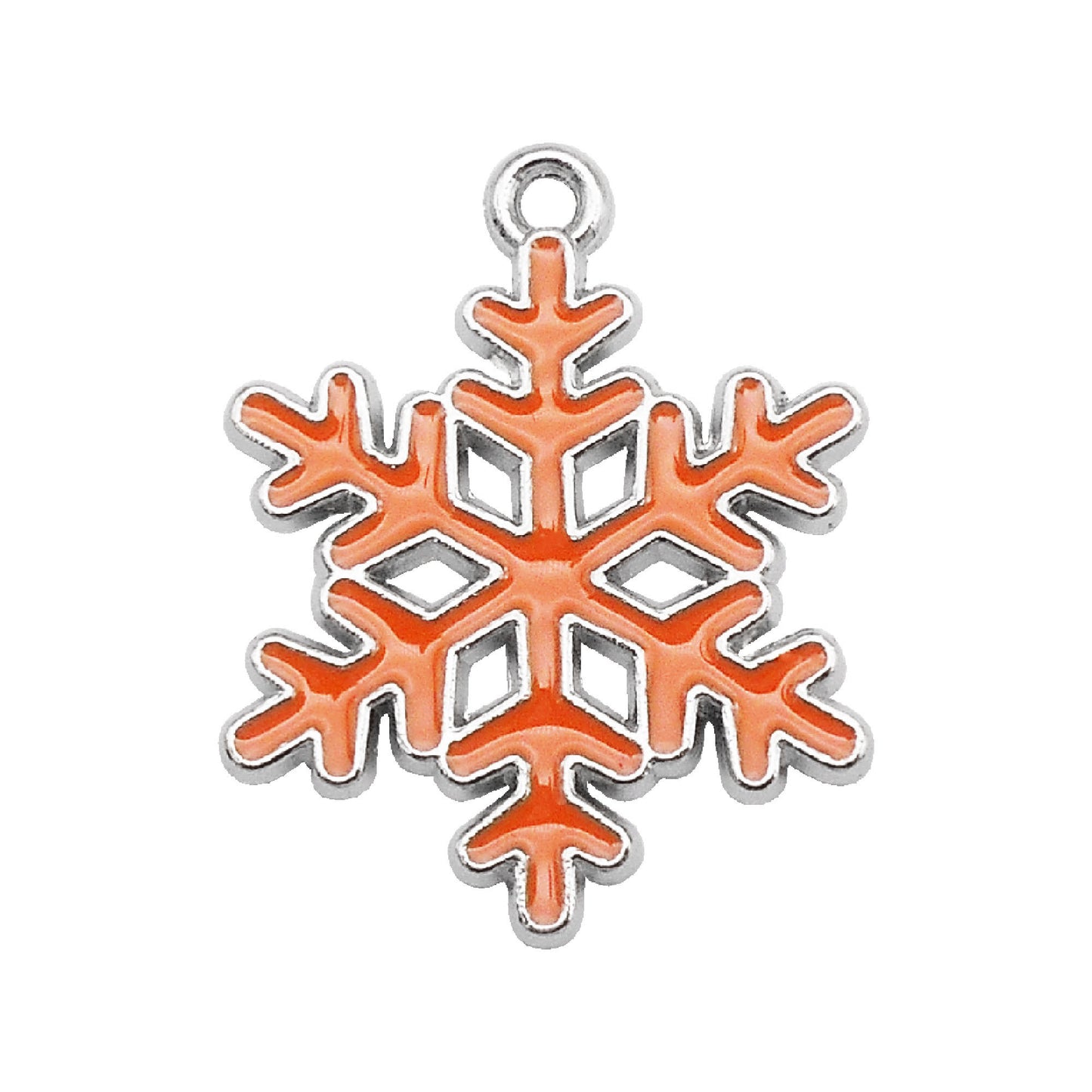 8Pcs Quality Plated Christmas Snowflake Charm Pendant Metal Material Jewelry Accessories for Necklace Bracelet Earrings Making DIY Craft Decor 19x24mm