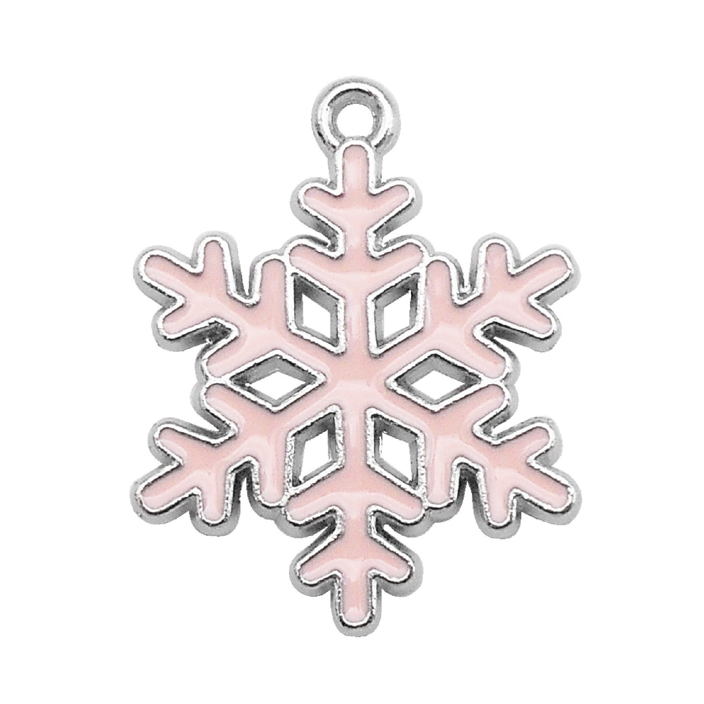 8Pcs Quality Plated Christmas Snowflake Charm Pendant Metal Material Jewelry Accessories for Necklace Bracelet Earrings Making DIY Craft Decor 19x24mm