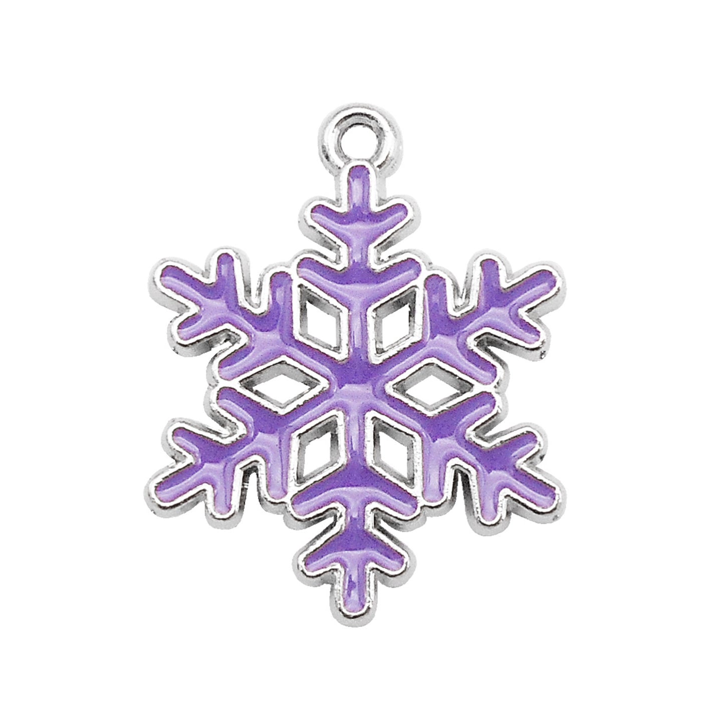 8Pcs Quality Plated Christmas Snowflake Charm Pendant Metal Material Jewelry Accessories for Necklace Bracelet Earrings Making DIY Craft Decor 19x24mm