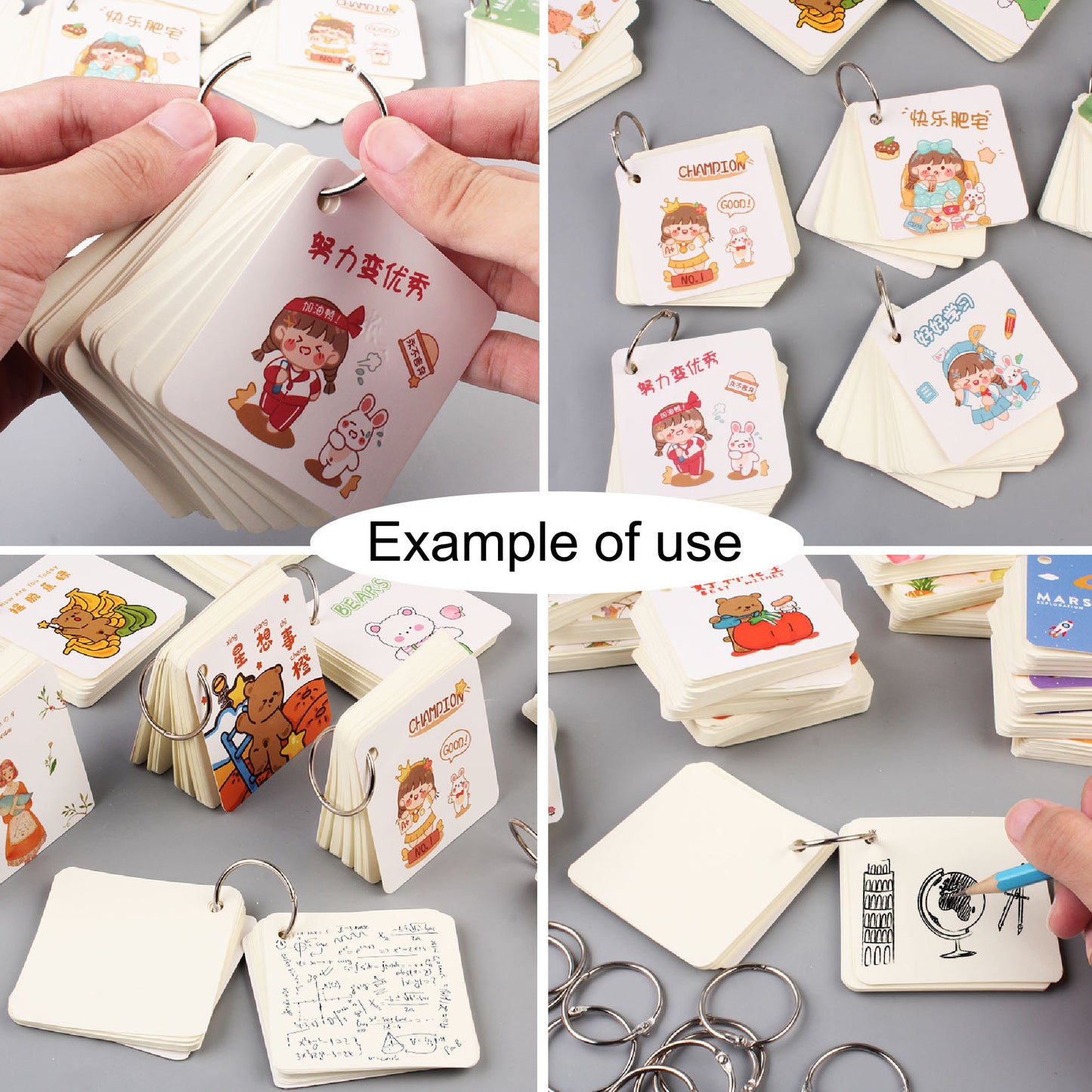 10Pcs Metal Book Binder Ring Silver Color Photo Album Rings 25/30mm Openable Split Rings for DIY Book Scrapbook Notebook
