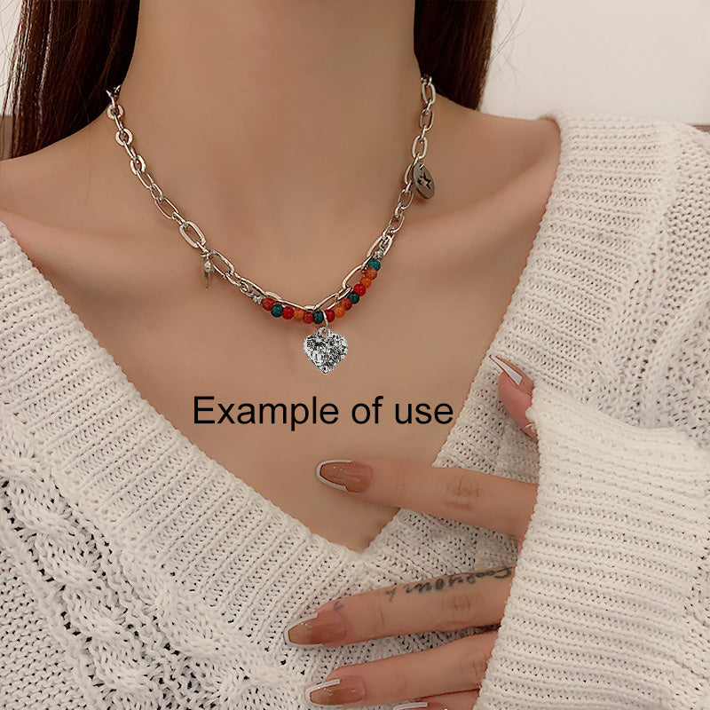 20Pcs Mixed Alloy Heart Charm Enamel Heart Crystal Heart Pendant for DIY Jewelry Making Necklace Bracelet Earrings Crafts Decor