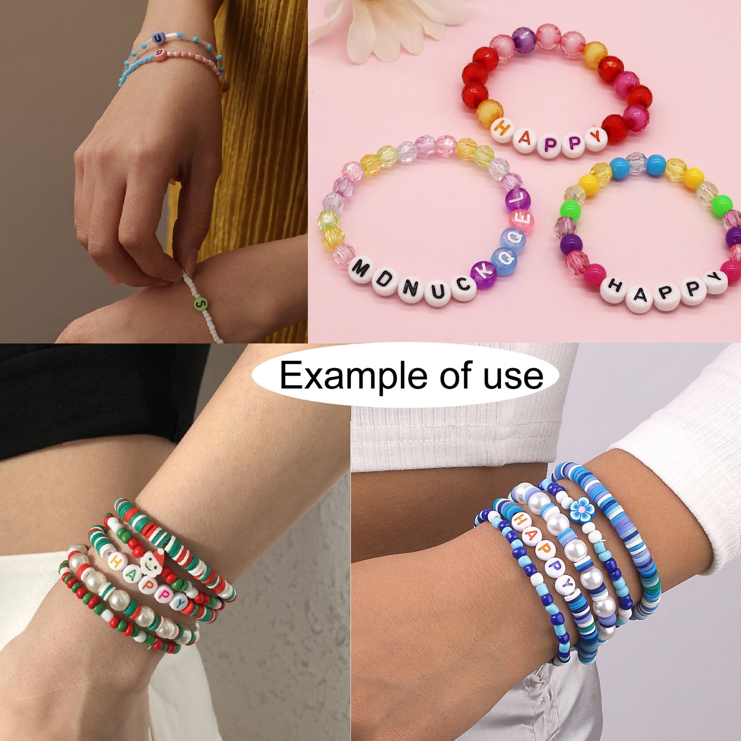 100Pcs Alphabet Letter Beads Round Acrylic Spacer Beads DIY Jewelry Beads for Necklace Bracelet Making Crafts Phone Chain Key Chain Decor