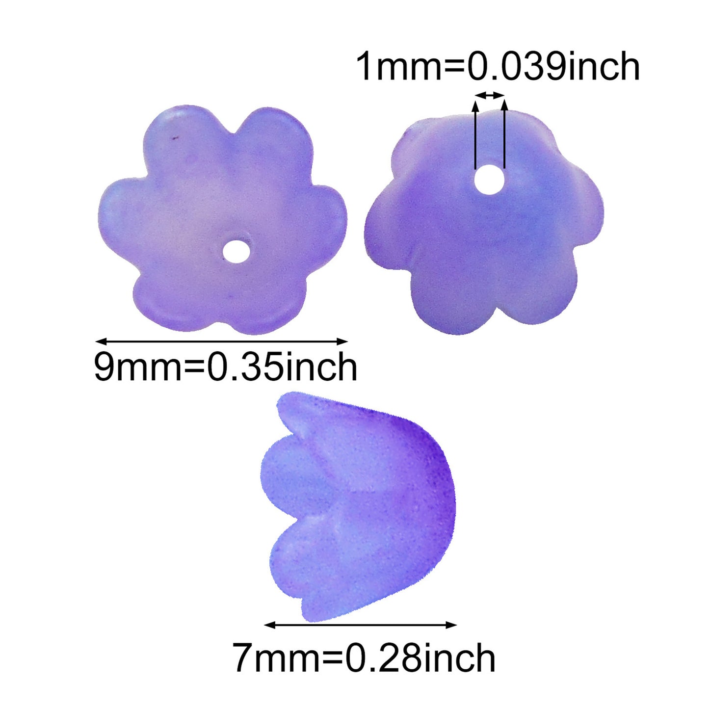 50-100Pcs Acrylic Jewelry Beads Flower Candy Design Spacer Beads for Necklace Bracelet Earrings Making DIY Crafts Supplies Phone Chain Decor