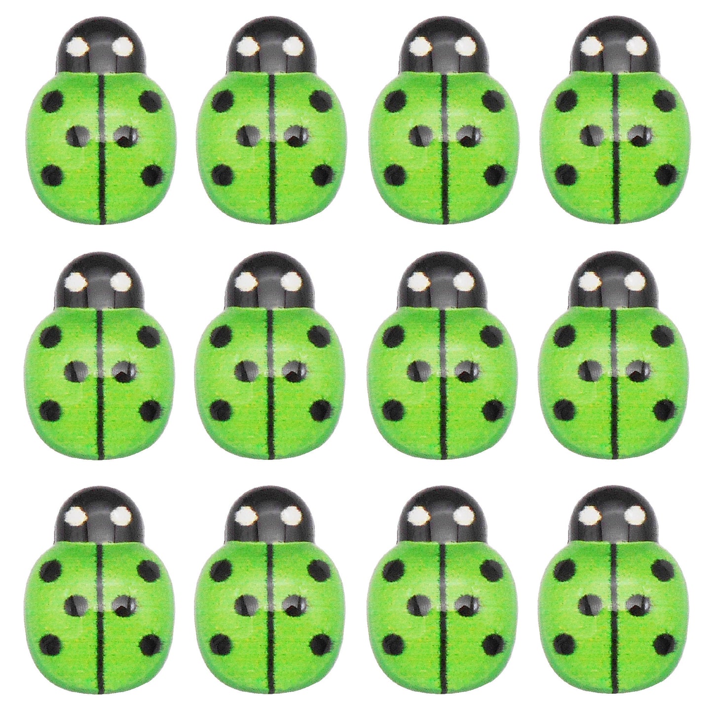 50Pcs Cartoon Beetle Cabochons 13x9mm Resin Insect Ladybug Embellishment for Jewelry Making, Hairpin Phone Case Decor