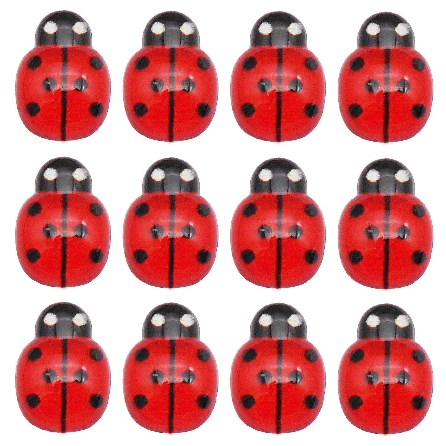 50Pcs Cartoon Beetle Cabochons 13x9mm Resin Insect Ladybug Embellishment for Jewelry Making, Hairpin Phone Case Decor