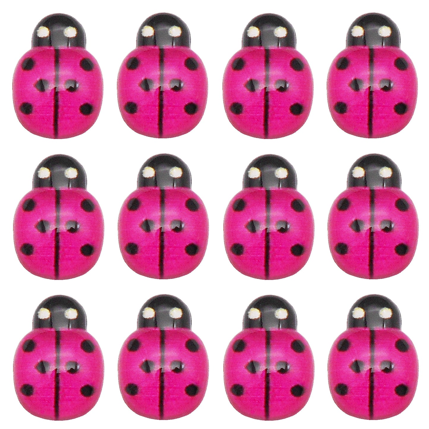 50Pcs Cartoon Beetle Cabochons 13x9mm Resin Insect Ladybug Embellishment for Jewelry Making, Hairpin Phone Case Decor