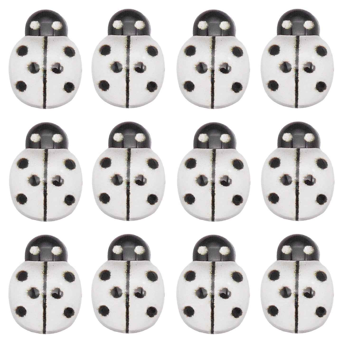 50Pcs Cartoon Beetle Cabochons 13x9mm Resin Insect Ladybug Embellishment for Jewelry Making, Hairpin Phone Case Decor