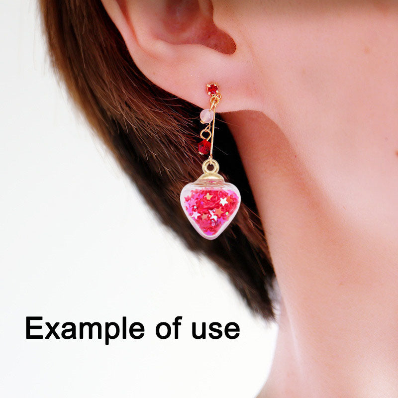 10Pcs Transparent Star Shape Charm with Star Glitter 24x18mm Crystal Glass Pendant DIY Jewelry Accessory for Necklace Bracelet Earrings Making Crafts Keychain Decor