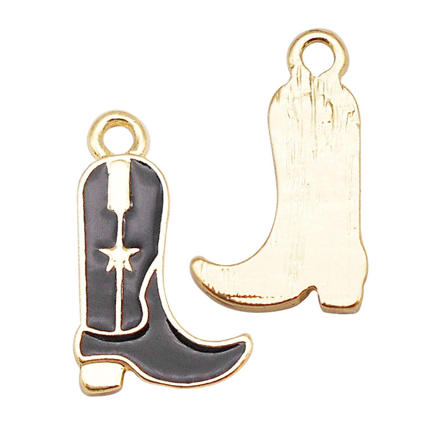 6Pcs Cowboy Boot Charm 19x11mm Enamel Alloy Pendant for Jewelry Earrings Making DIY Keychain Phone Chain Craft Decor