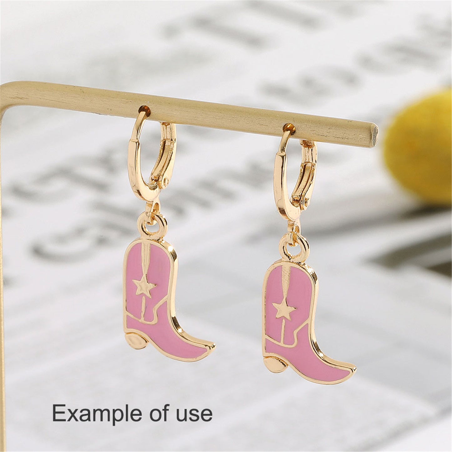 6Pcs Cowboy Boot Charm 19x11mm Enamel Alloy Pendant for Jewelry Earrings Making DIY Keychain Phone Chain Craft Decor