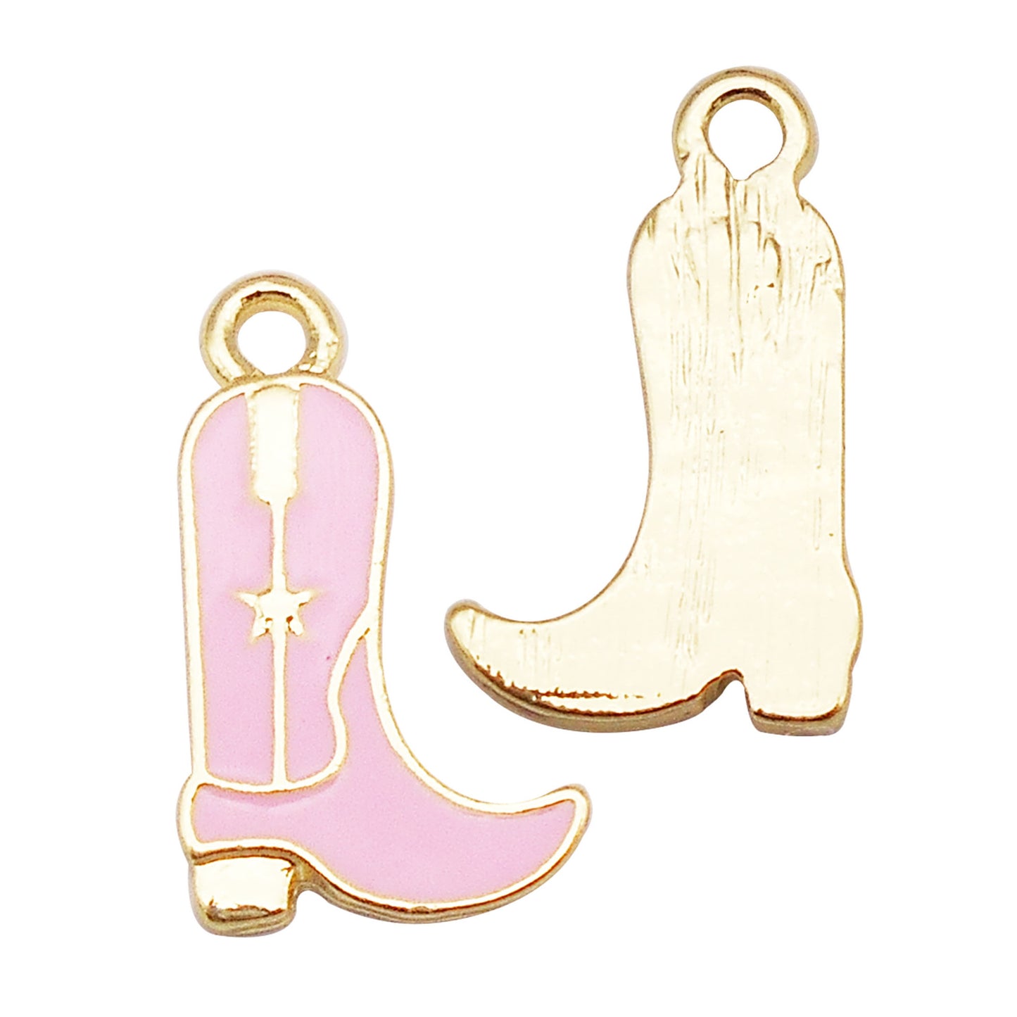 6Pcs Cowboy Boot Charm 19x11mm Enamel Alloy Pendant for Jewelry Earrings Making DIY Keychain Phone Chain Craft Decor
