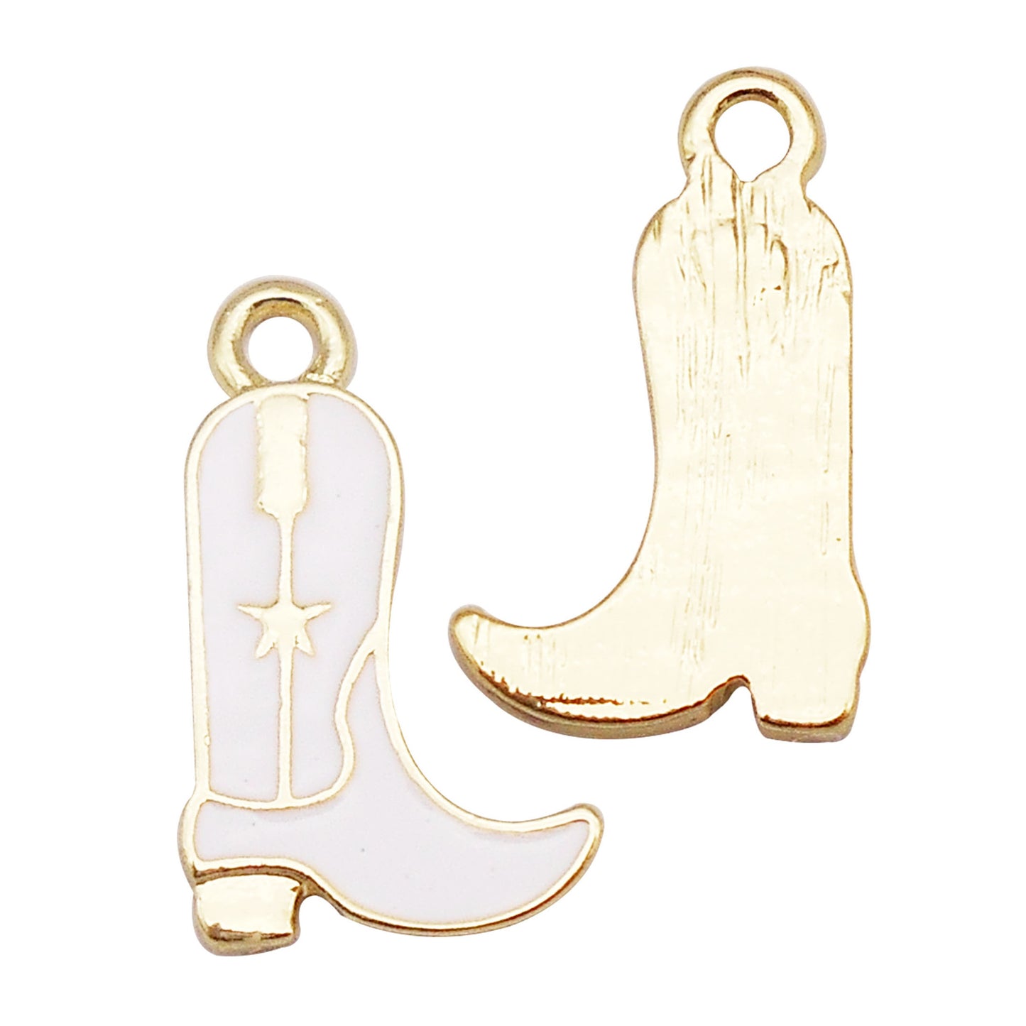6Pcs Cowboy Boot Charm 19x11mm Enamel Alloy Pendant for Jewelry Earrings Making DIY Keychain Phone Chain Craft Decor