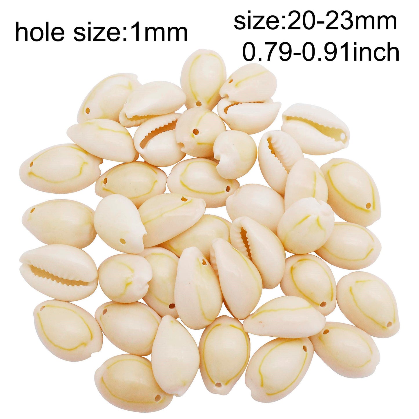 110g One Jar of Gold-ringer Cowrie with Hole, High-Gloss Sea Shell Natural Beach Shell for DIY Phone Case Phone Chain Jewelry Crafts Supplies, Beach Wedding Decor, Fish Tank & Aquarium Decoration