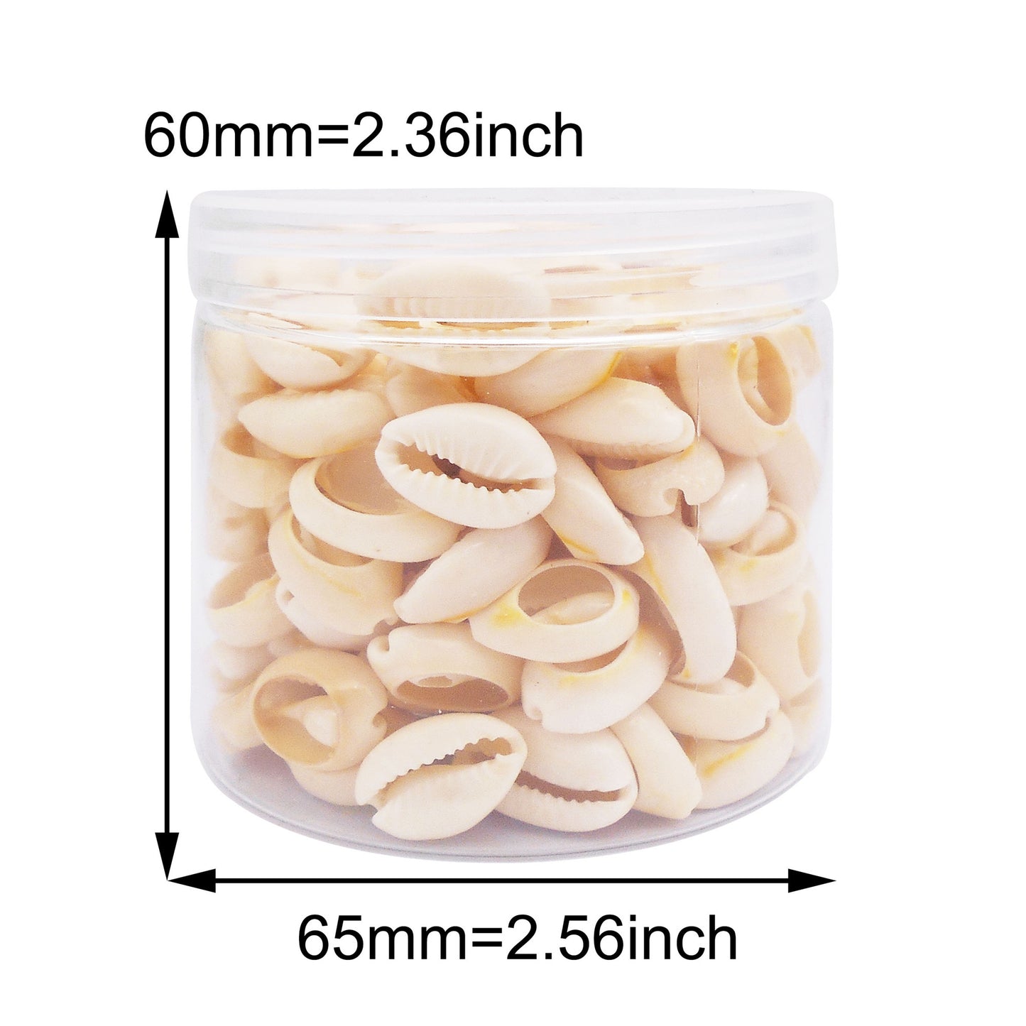 90g One Plastic Jar of Golden-ringer Cowrie, Slice Cowrie Natural Sea Shell Conch Beach Conch for DIY Crafts Supplies, Jewelry Making, Bag Purse Dangling Decor, Fish Tank Aquarium Decoration