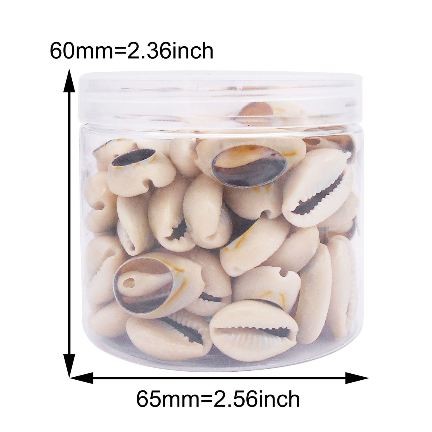 90g One Jar of Sliced Cowrie Shell Sea Shell Cut Grey Beige for Craft DIY Jewelry Necklace Earring Bracelet Making Home Decoration Phone Frame Candle Making Large Size