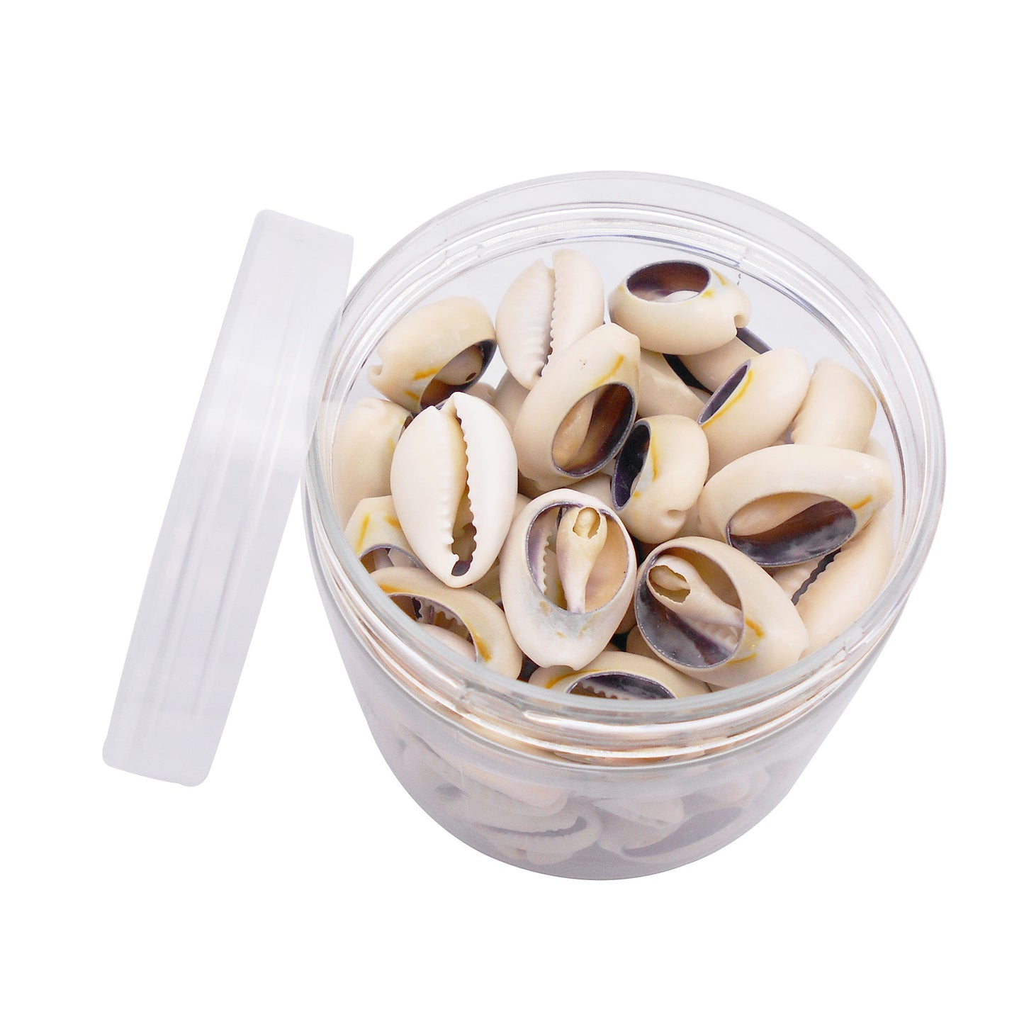 90g One Jar of Sliced Cowrie Shell Sea Shell Cut Grey Beige for Craft DIY Jewelry Necklace Earring Bracelet Making Home Decoration Phone Frame Candle Making Large Size