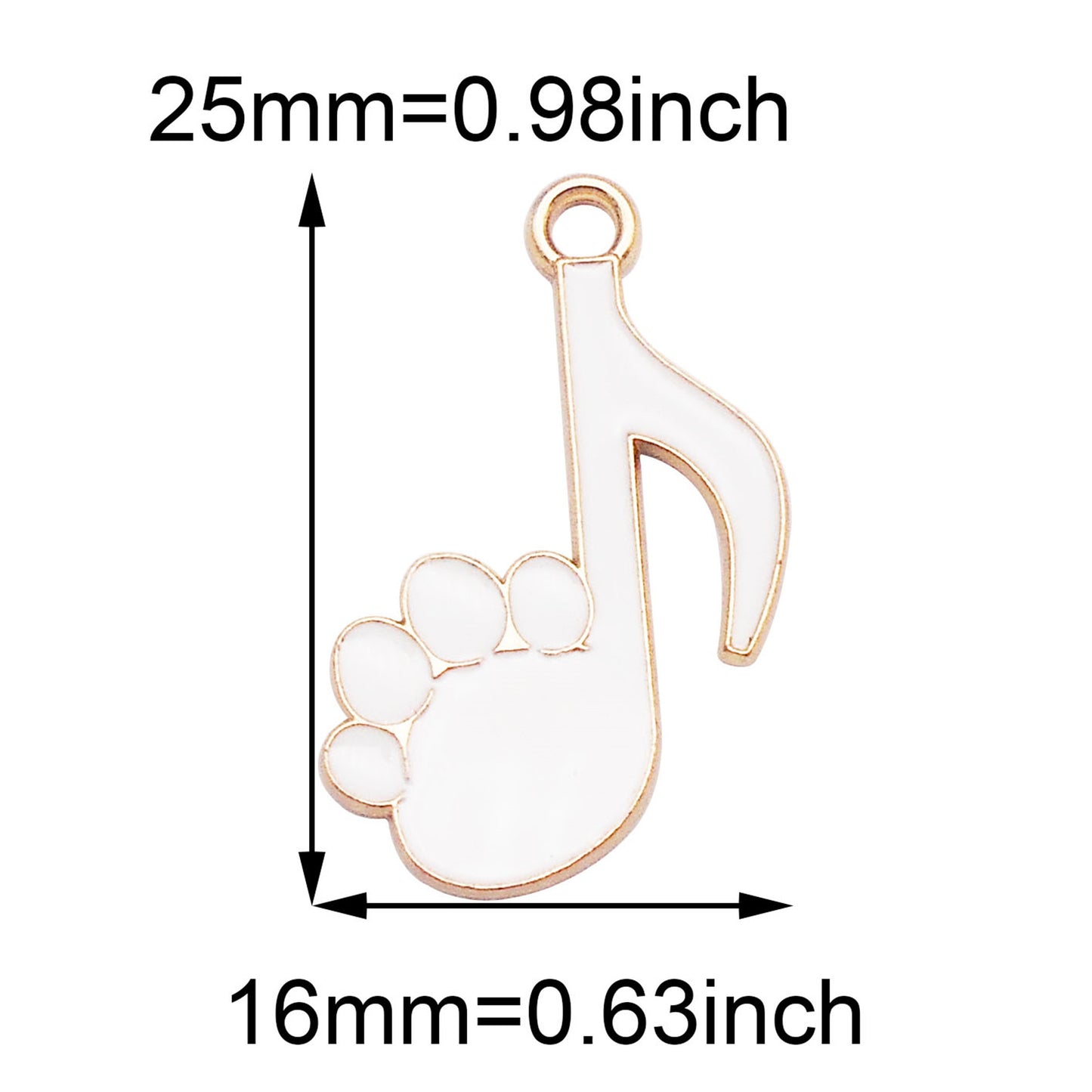 6Pcs Enamel Cat&Piano Charm Metal Cat Paw Music Note Pendant for Jewelry Making, DIY Crafts Supplies, Necklace & Earrings Decor
