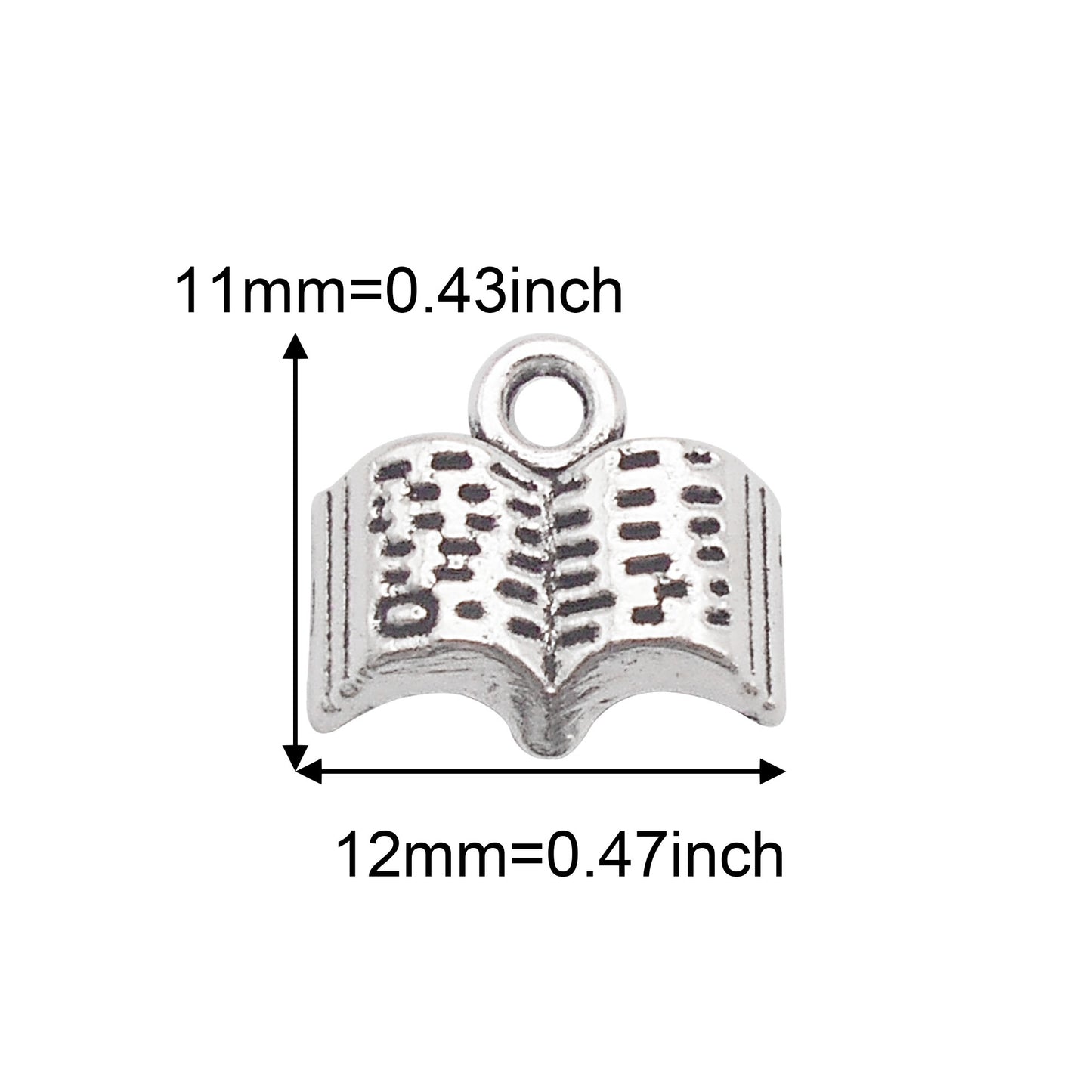 9Pcs Retro Silver Graduation Cap Ruler Pencil Charms Math Theme Study Pendant Metal for Jewelry Making, Graduation Gifrs