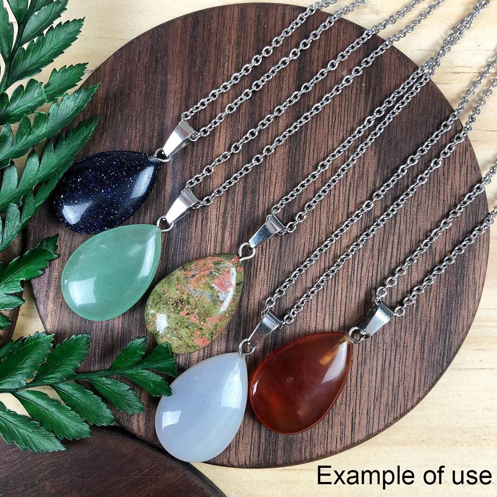 1 Piece Natural Agate Stone Charms Teardrop Shaped Opal Pendants for Jewelry Making, DIY Crafts Supplies, Necklace & Bracelet Decor