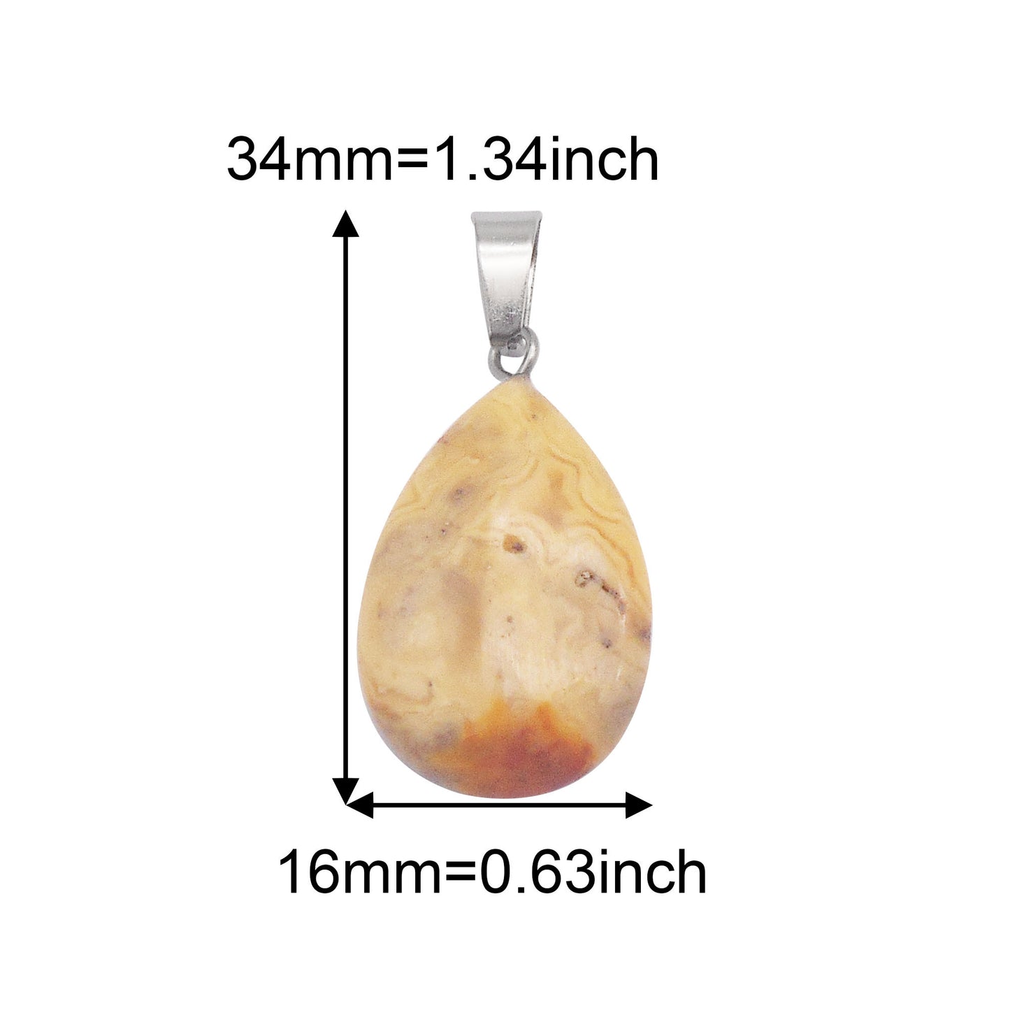 1 Piece Natural Agate Stone Charms Teardrop Shaped Opal Pendants for Jewelry Making, DIY Crafts Supplies, Necklace & Bracelet Decor