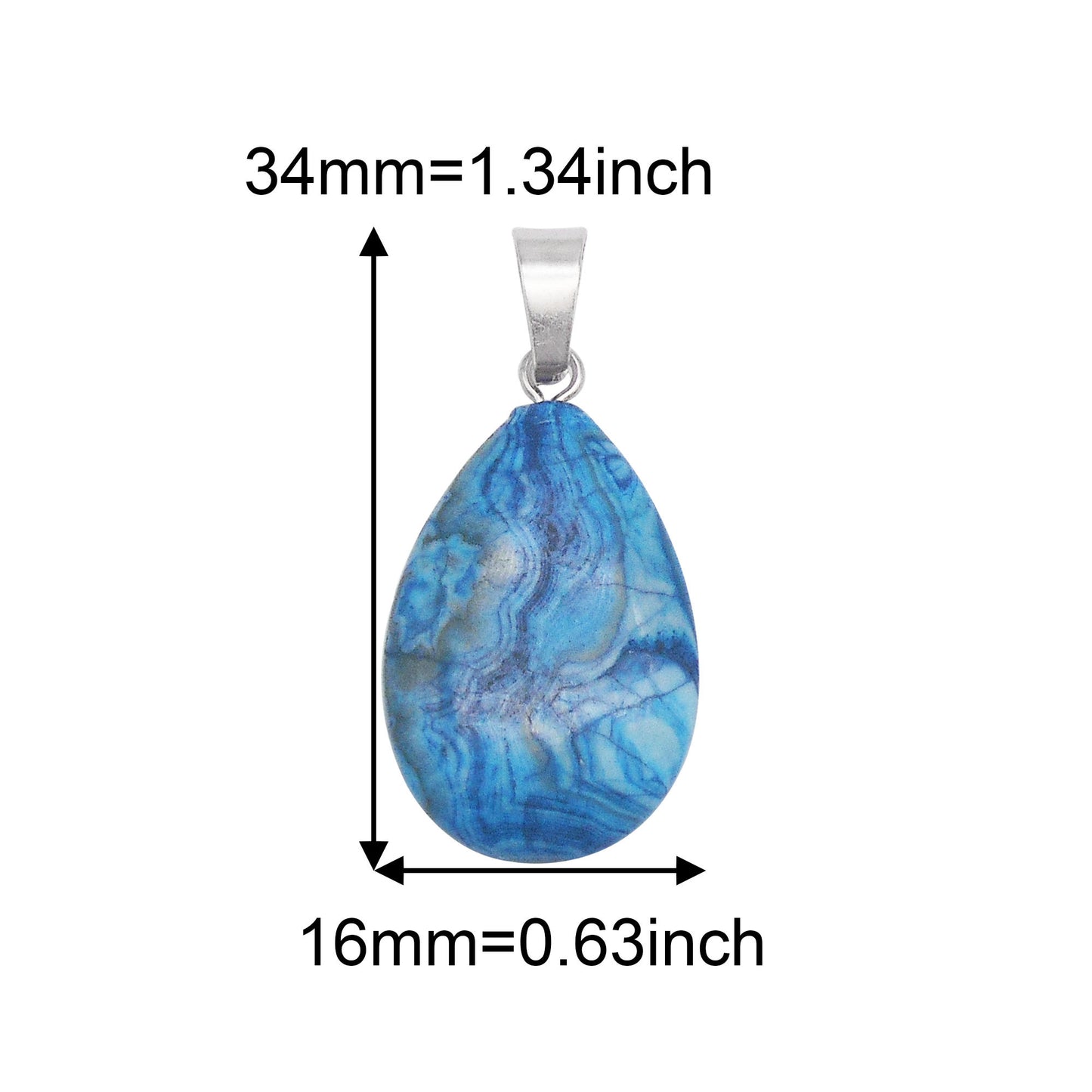 1 Piece Natural Agate Stone Charms Teardrop Shaped Opal Pendants for Jewelry Making, DIY Crafts Supplies, Necklace & Bracelet Decor