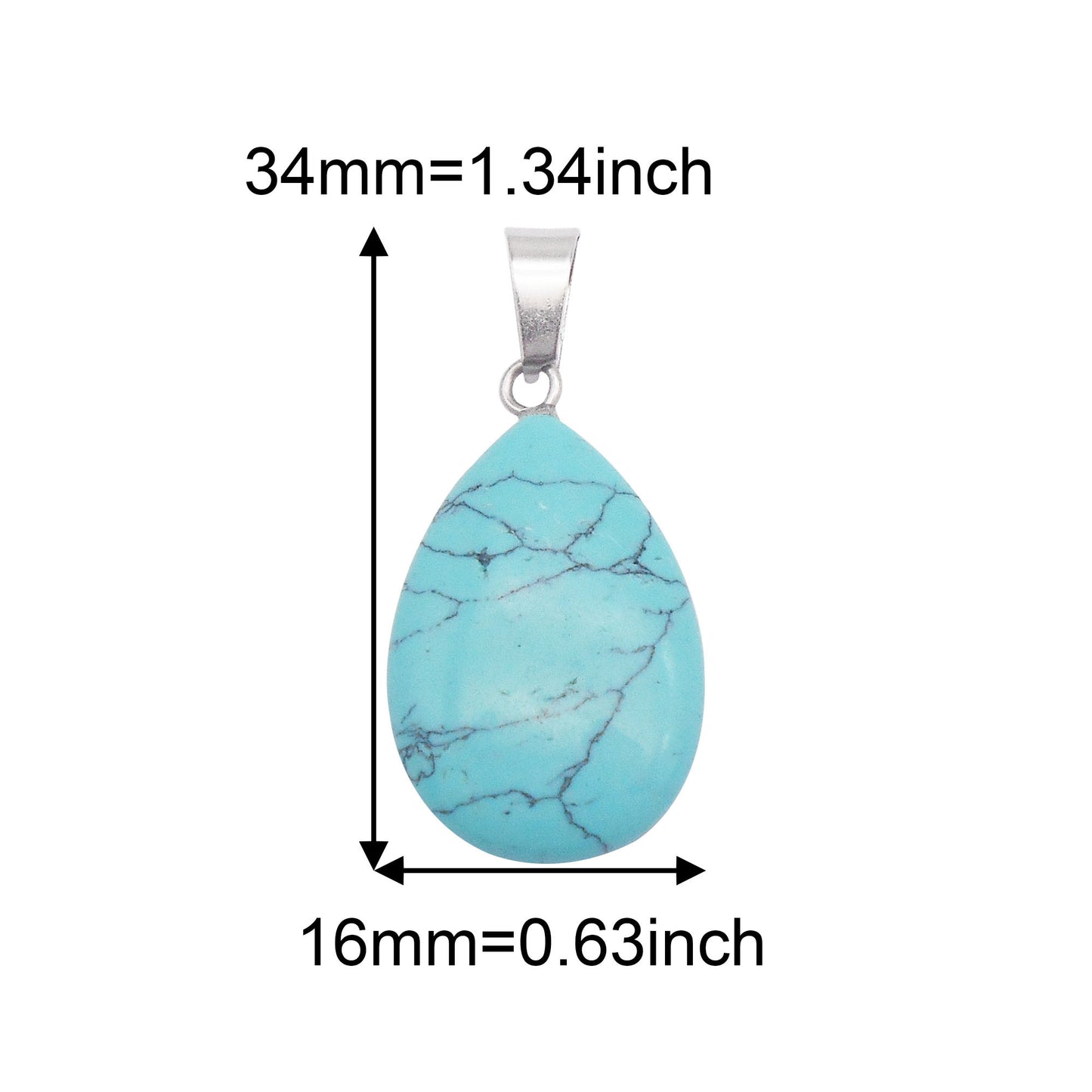 1 Piece Natural Agate Stone Charms Teardrop Shaped Opal Pendants for Jewelry Making, DIY Crafts Supplies, Necklace & Bracelet Decor