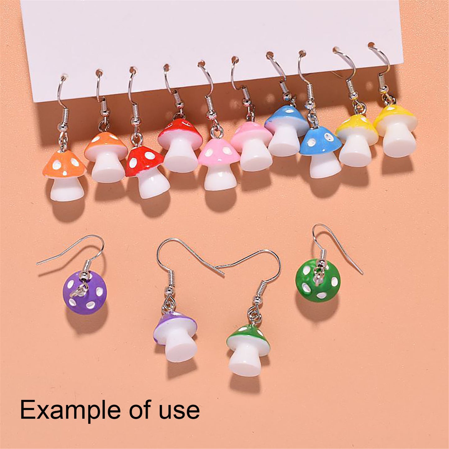 20pcs 3D Mushroom Charms 17x12mm Resin Pendant for Jewelry Earrings Making, DIY Crafts Supplies, Phone Chain Key Chain Decor