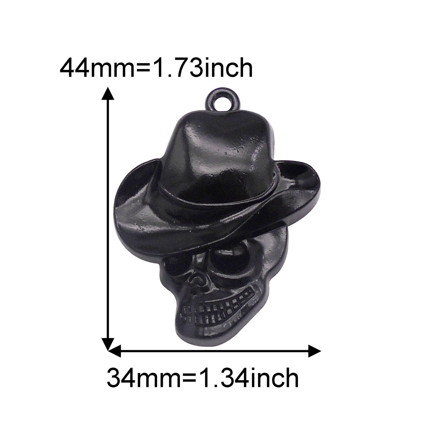 6Pcs Electroplating Halloween Charm Black Alloy Moon Bat Skull Pendant for Necklace Jewelry Making DIY Crafts Decor