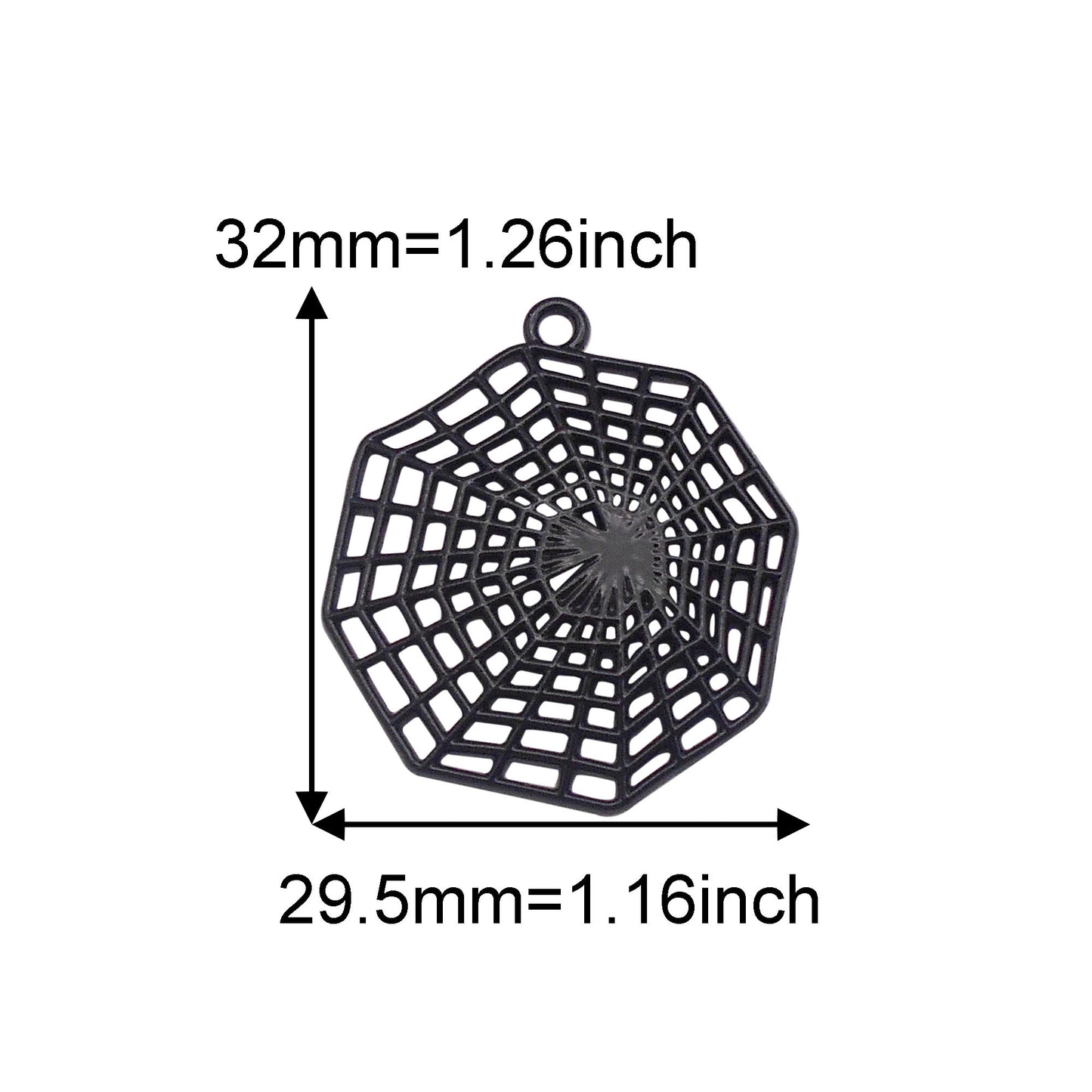 6Pcs Electroplating Halloween Charm Black Alloy Moon Bat Skull Pendant for Necklace Jewelry Making DIY Crafts Decor
