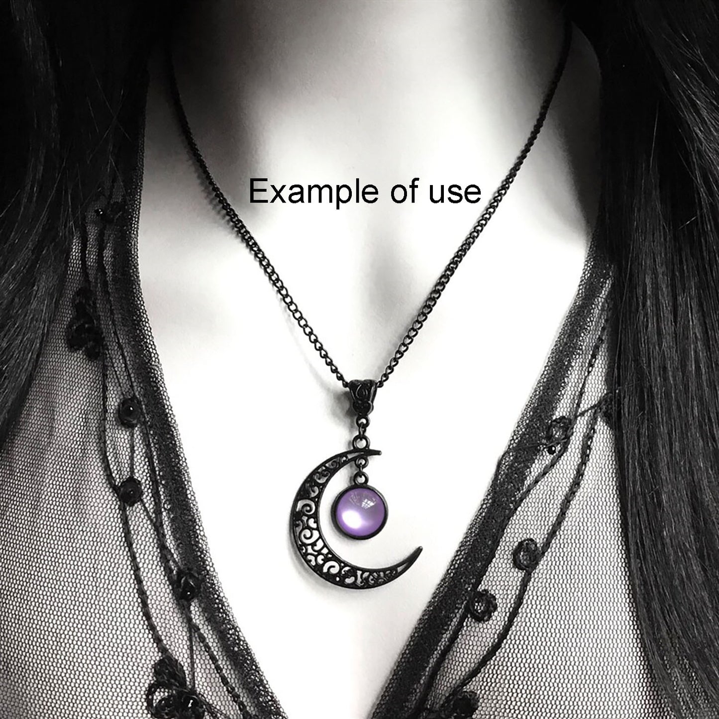 6Pcs Electroplating Halloween Charm Black Alloy Moon Bat Skull Pendant for Necklace Jewelry Making DIY Crafts Decor