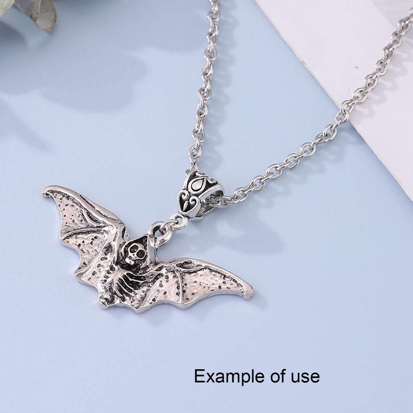 6PCS 23x49mm Antique Silver Skeleton Wing Charms Alloy The Reaper's Flight Pendant for Jewelry Necklace Bracelet Earrings Accessories Halloween Party Decoration Keychain Decor