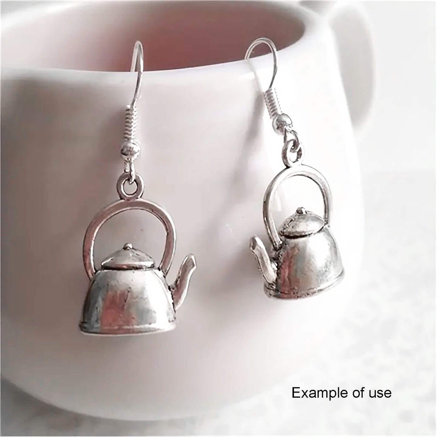 12PCS 19x16mm Retro Silver Kettle Charms 3D Alloy Teapot Pendant DIY Jewelry Accessories Necklace Bracelet Earrings Charm Pendant