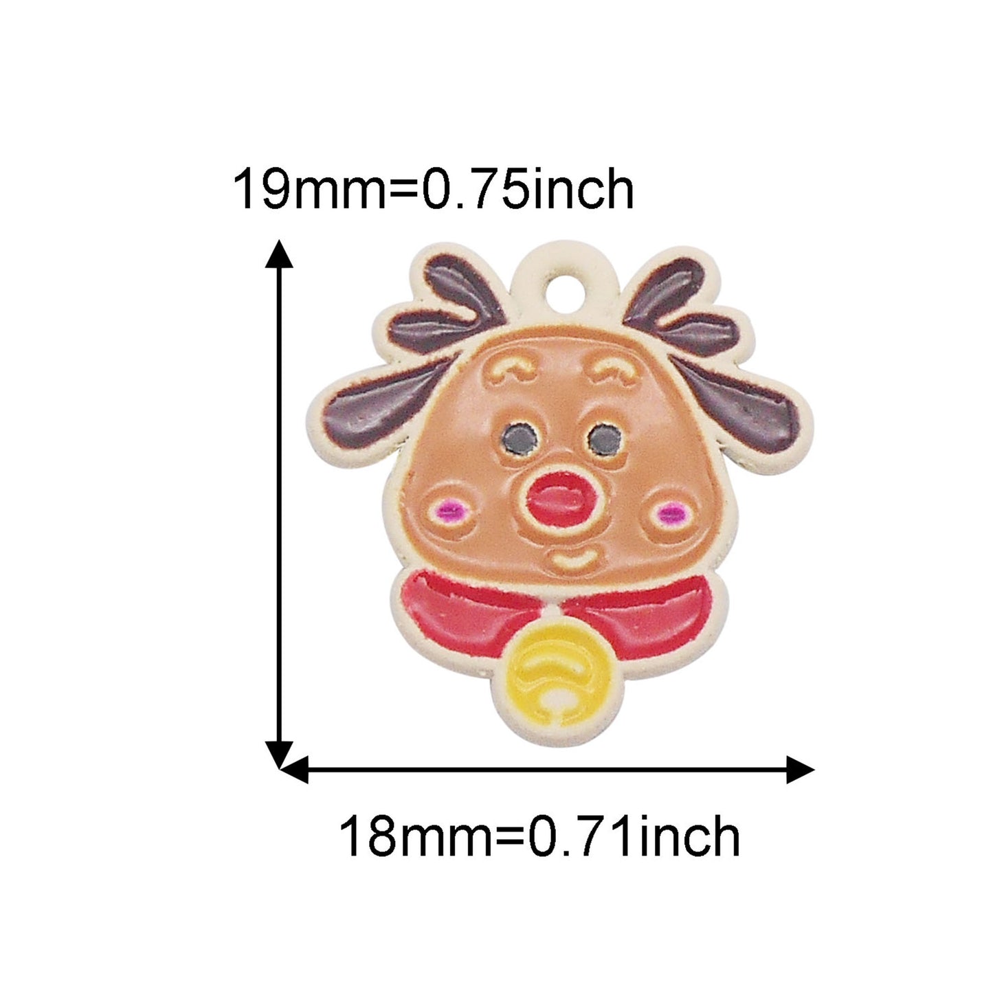 6Pcs Christmas Snowflake Snowman Bell Elk Charms Spray Painting Enamel Alloy Pendant for Christmas Party Decor Necklace Bracelet Earrings Making Accessories