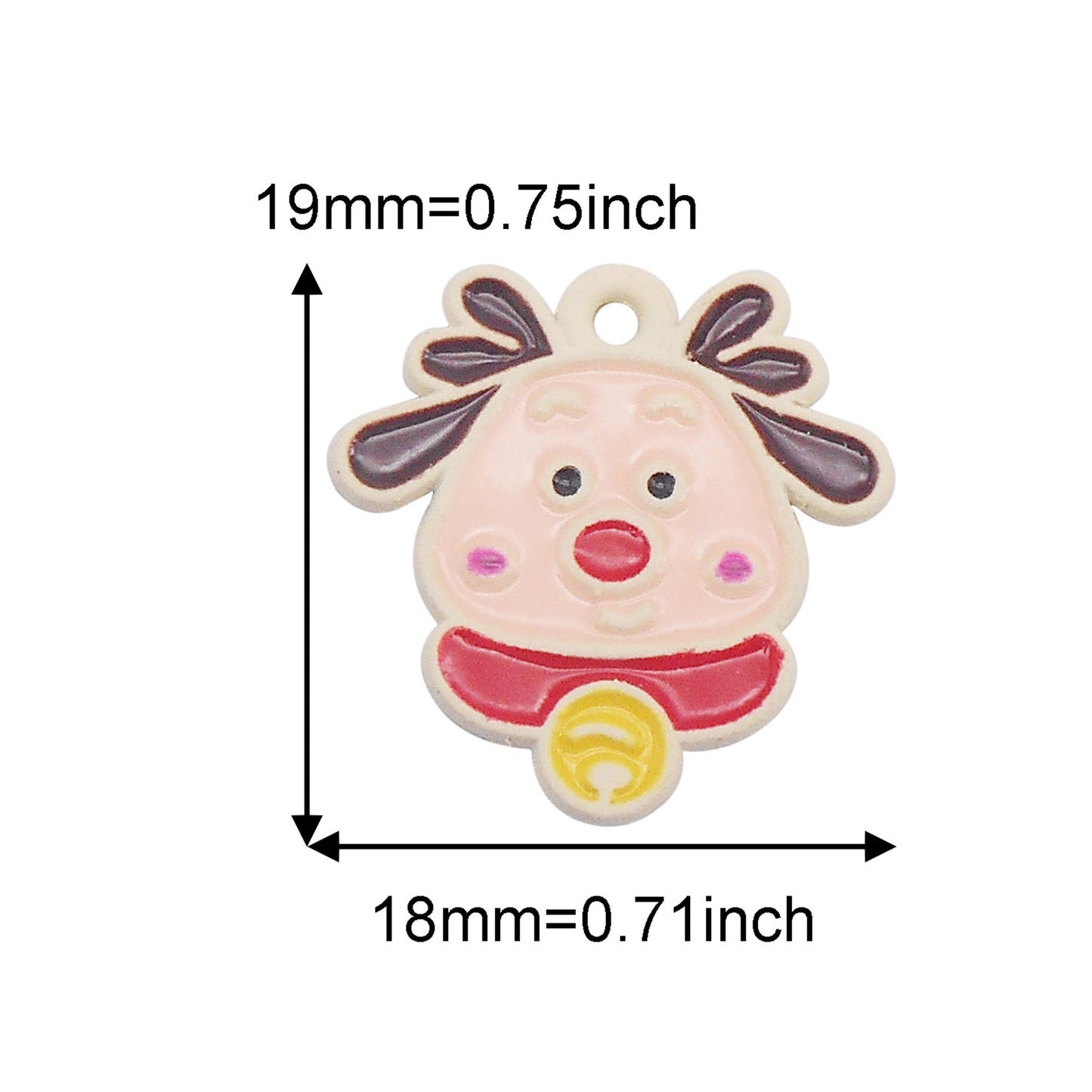 6Pcs Christmas Snowflake Snowman Bell Elk Charms Spray Painting Enamel Alloy Pendant for Christmas Party Decor Necklace Bracelet Earrings Making Accessories