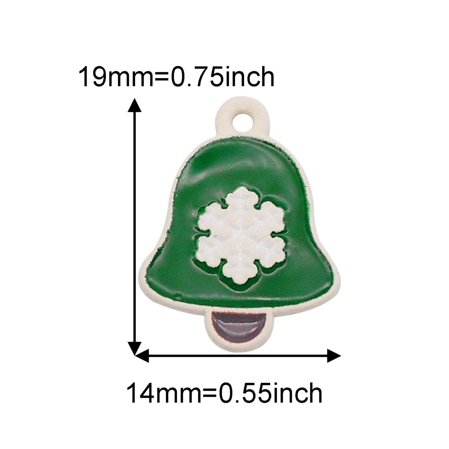 6Pcs Christmas Snowflake Snowman Bell Elk Charms Spray Painting Enamel Alloy Pendant for Christmas Party Decor Necklace Bracelet Earrings Making Accessories