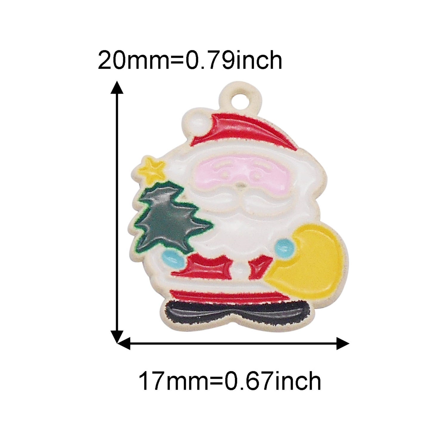 6Pcs Christmas Snowflake Snowman Bell Elk Charms Spray Painting Enamel Alloy Pendant for Christmas Party Decor Necklace Bracelet Earrings Making Accessories