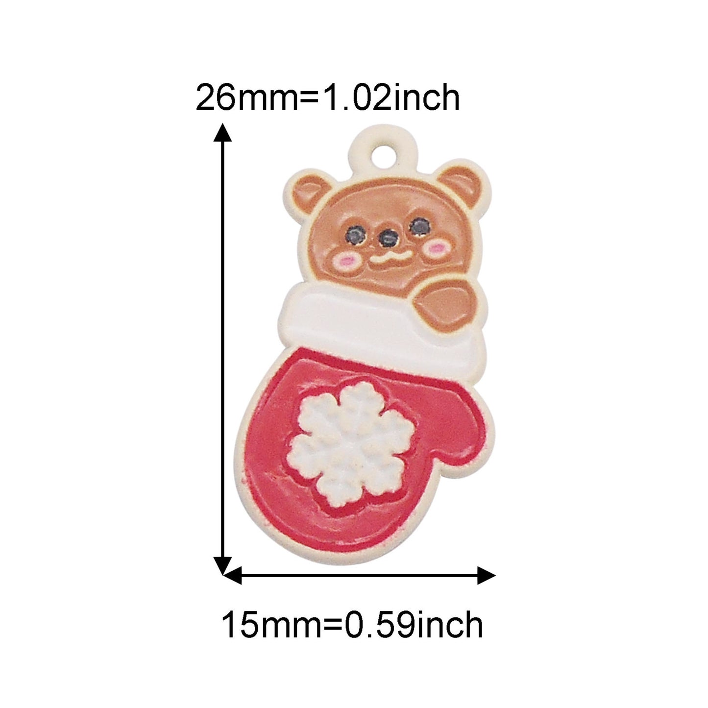 6Pcs Christmas Snowflake Snowman Bell Elk Charms Spray Painting Enamel Alloy Pendant for Christmas Party Decor Necklace Bracelet Earrings Making Accessories