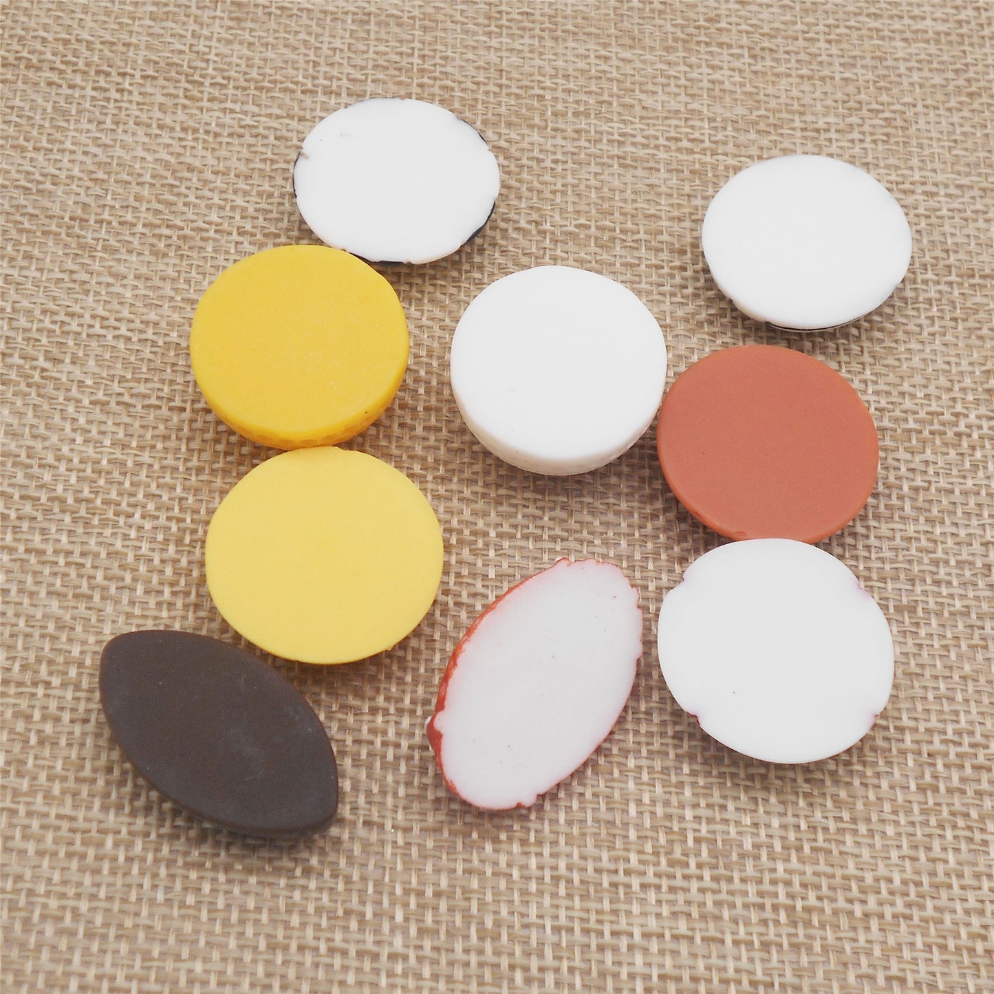 9PCS Resin Flat Back Round Embellishment Dome Football Basketball Baseball Pattern Cabochons for DIY Crafts Supplies, Hair Clip&Phone Case Decoration