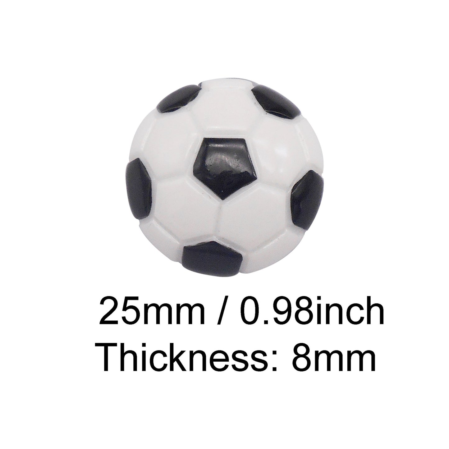 9PCS Resin Flat Back Round Embellishment Dome Football Basketball Baseball Pattern Cabochons for DIY Crafts Supplies, Hair Clip&Phone Case Decoration