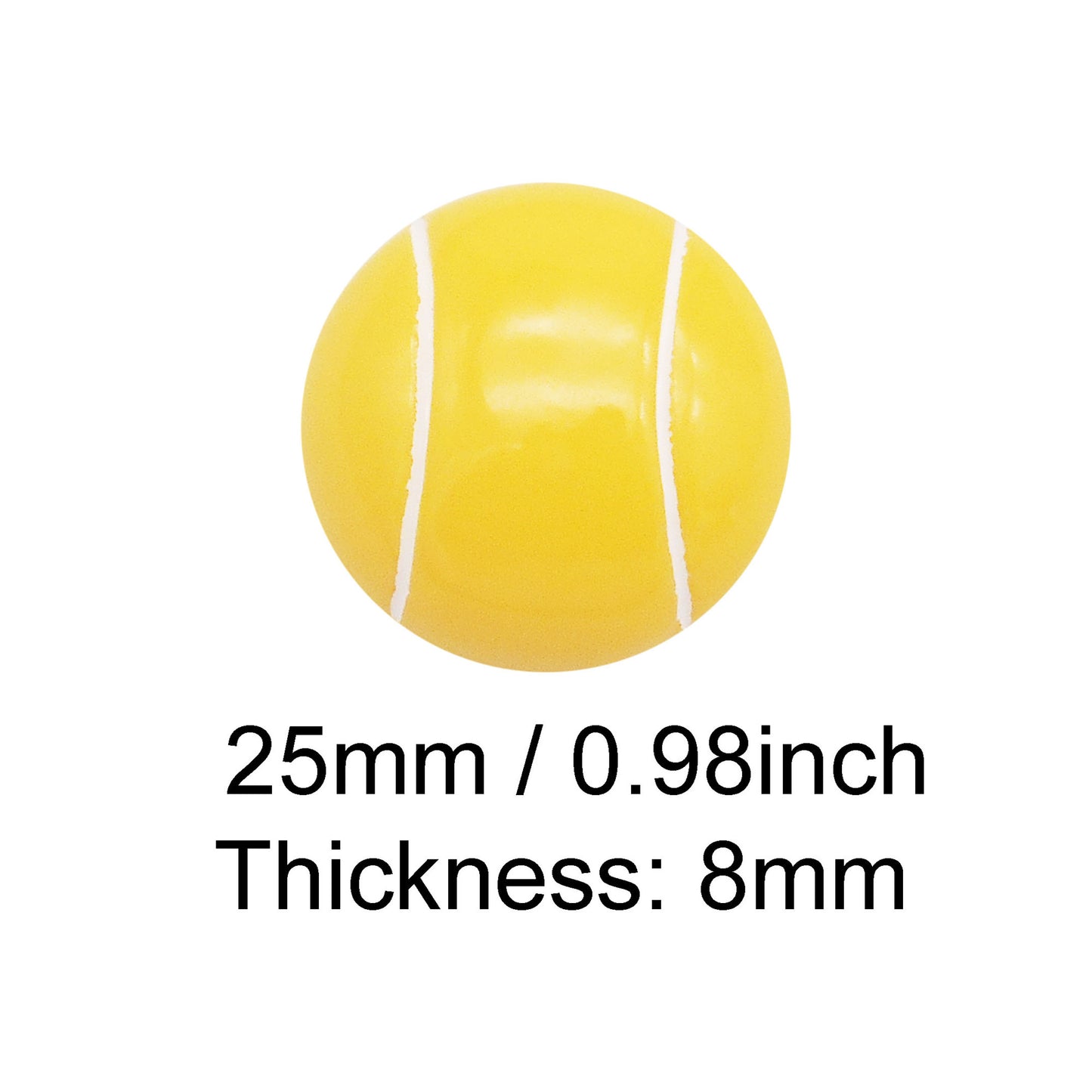 9PCS Resin Flat Back Round Embellishment Dome Football Basketball Baseball Pattern Cabochons for DIY Crafts Supplies, Hair Clip&Phone Case Decoration