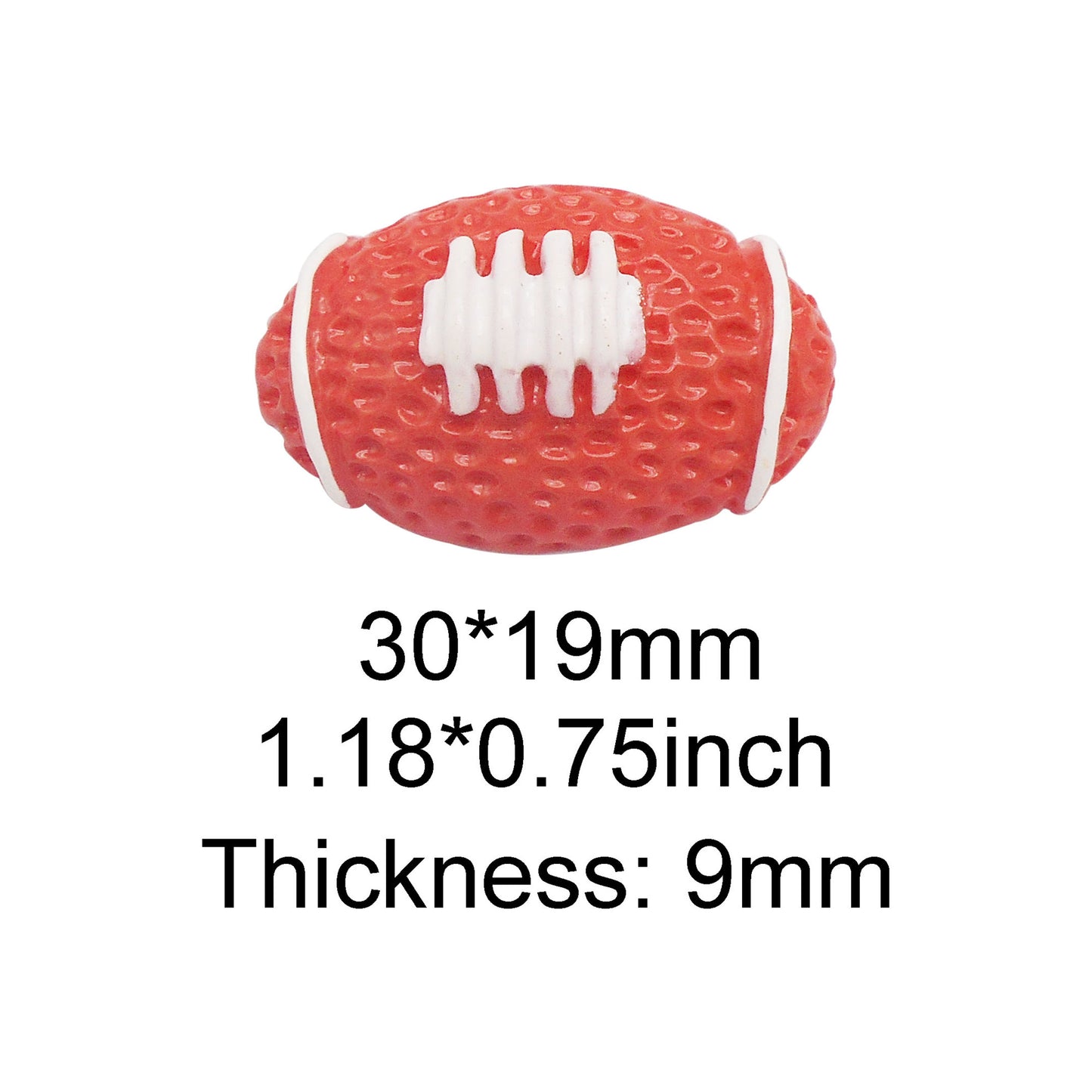 9PCS Resin Flat Back Round Embellishment Dome Football Basketball Baseball Pattern Cabochons for DIY Crafts Supplies, Hair Clip&Phone Case Decoration